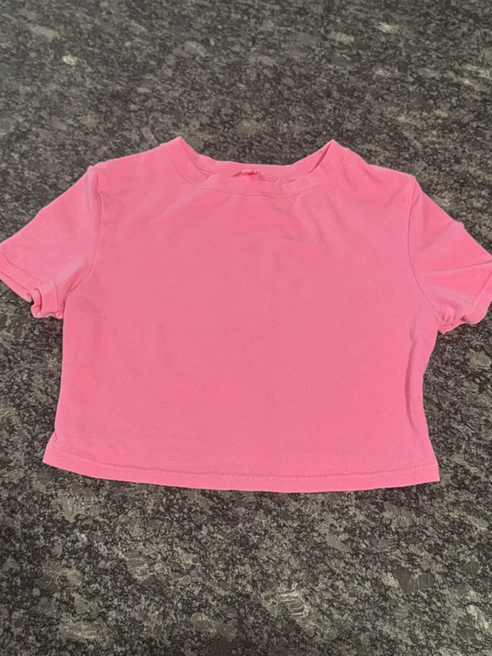 SKIMS Sugar Pink Cotton Logo Super Cropped T-Shirt Size Small
